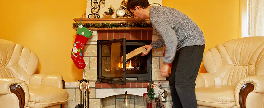 Rusted Metal Fireplace Restoration in Lubbock, Texas